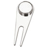 Silver Magnetic Divot Repair Tool with Ball Marker