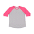 LAT Youth Pink/Vintage Heather Baseball Fine Jersey T-Shirt