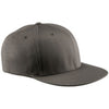 Flexfit Dark Grey Wooly Twill Pro Baseball On-Field Shape Cap with Flat Bill