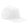 Flexfit White Wooly Twill Pro Baseball On-Field Shape Cap with Flat Bill