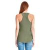 Next Level Women's Military Green Gathered Racerback Tank