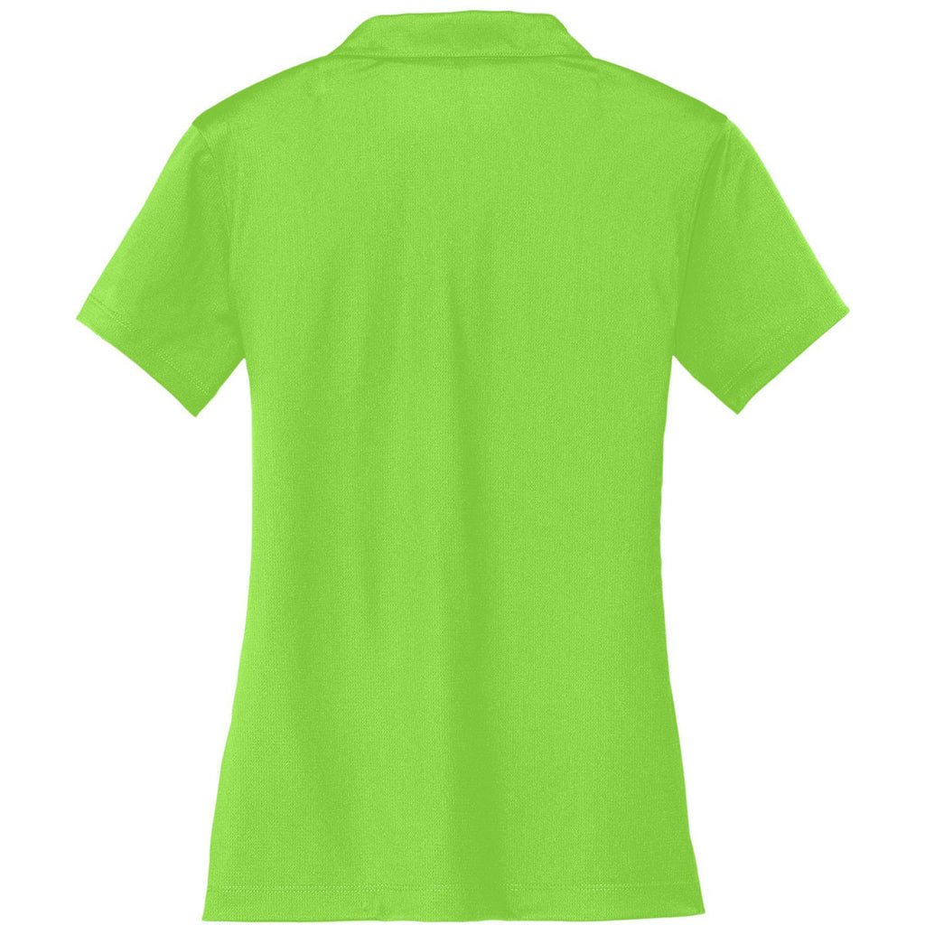 Nike Women's Green Dri-FIT Short Sleeve Vertical Mesh Polo