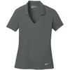 Nike Women's Anthracite Dri-FIT Short Sleeve Vertical Mesh Polo