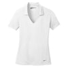 Nike Women's White Dri-FIT Short Sleeve Vertical Mesh Polo
