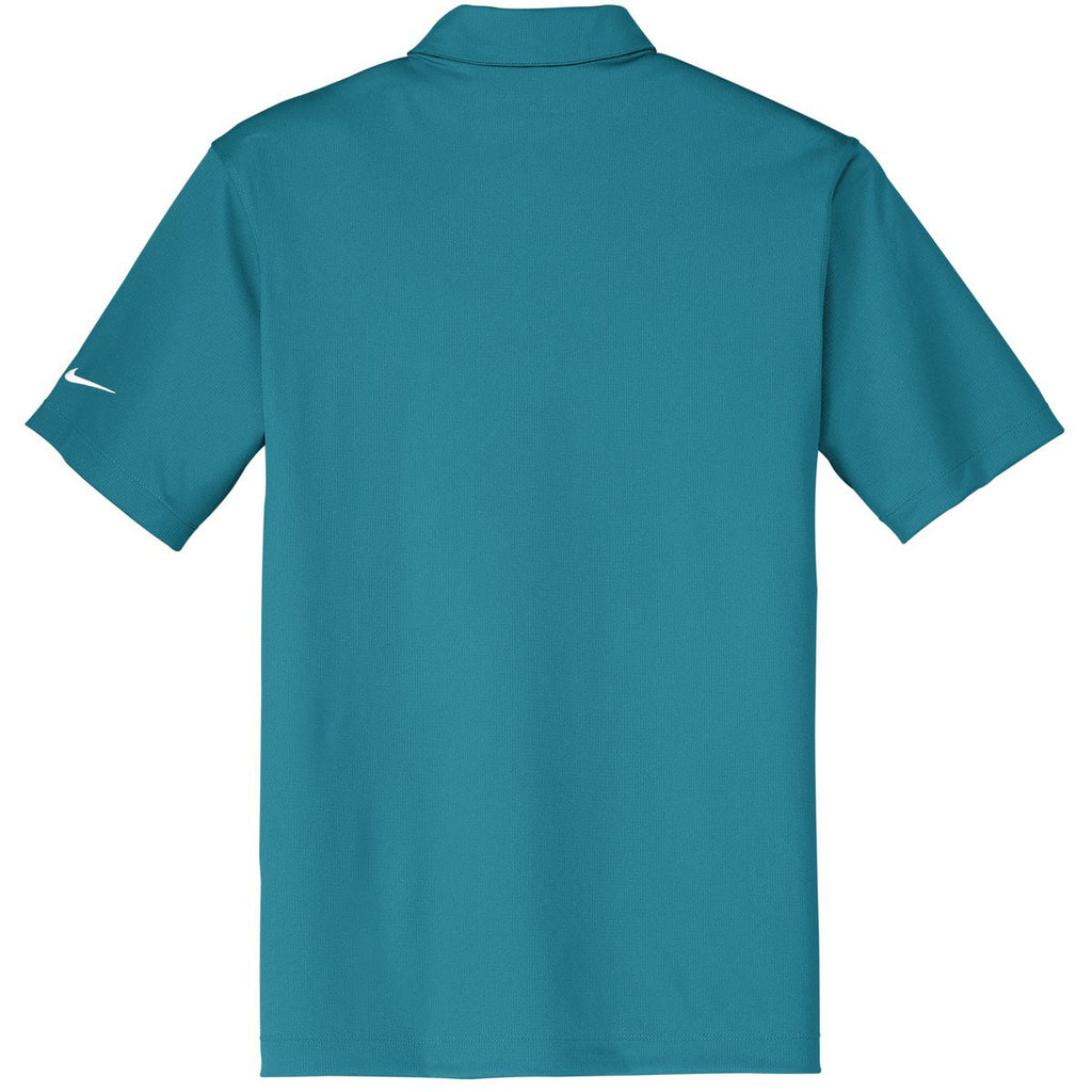 Nike Men's Turquoise Dri-FIT Short Sleeve Vertical Mesh Polo