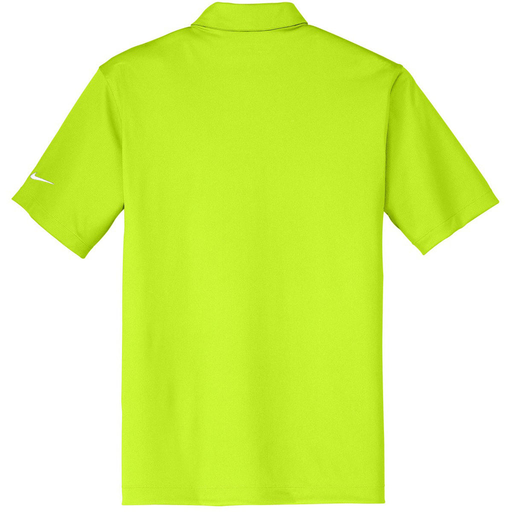Nike Men's Bright Green Dri-FIT Short Sleeve Vertical Mesh Polo