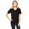 Bella + Canvas Women's Black Relaxed Jersey Short-Sleeve V-Neck T-Shirt