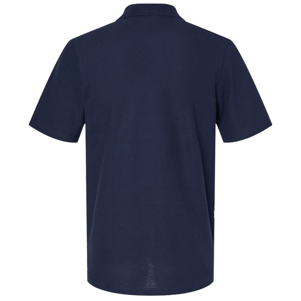 Gildan Men's Navy Softstyle Adult Pique Polo