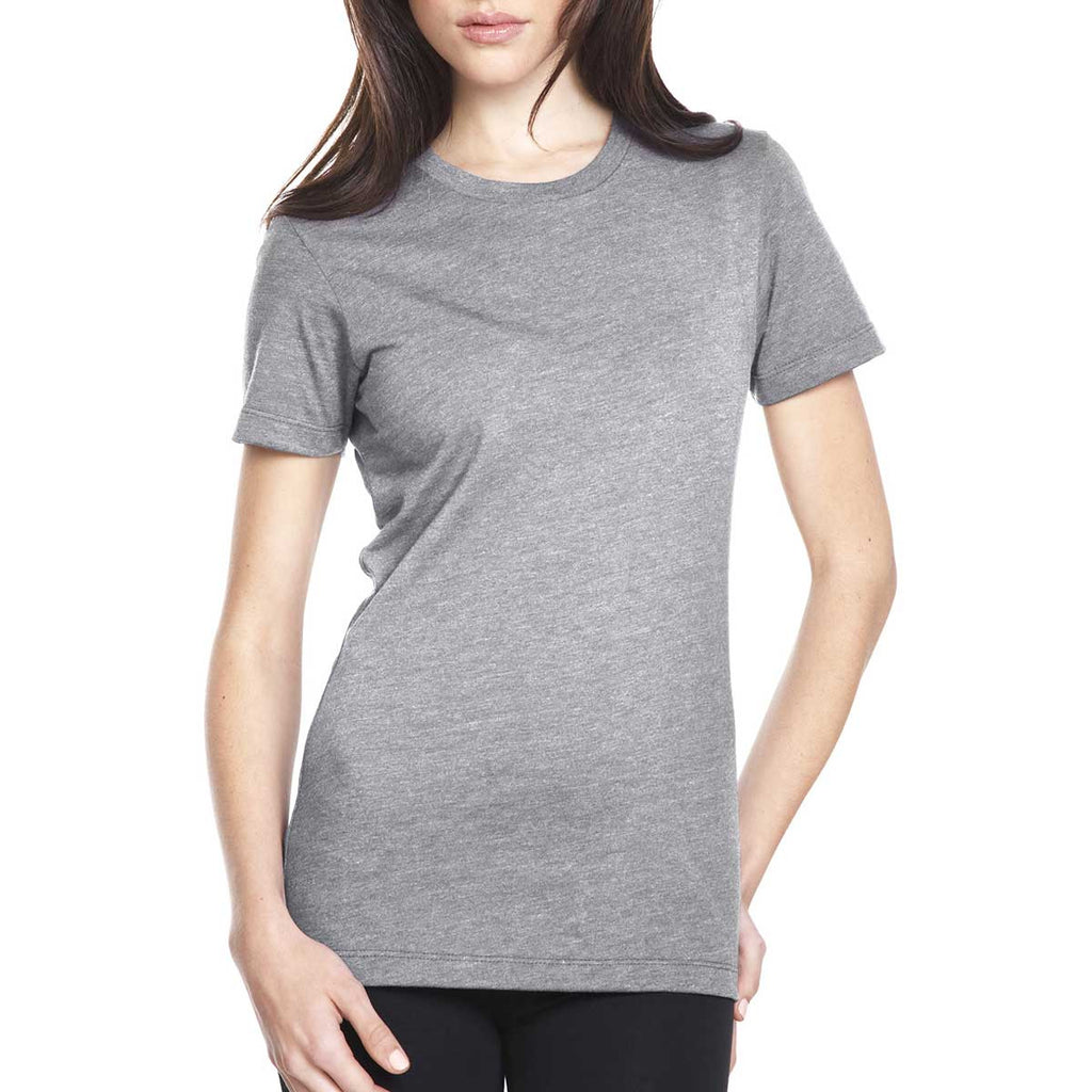 Next Level Women's Dark Heather Grey CVC Crew Tee