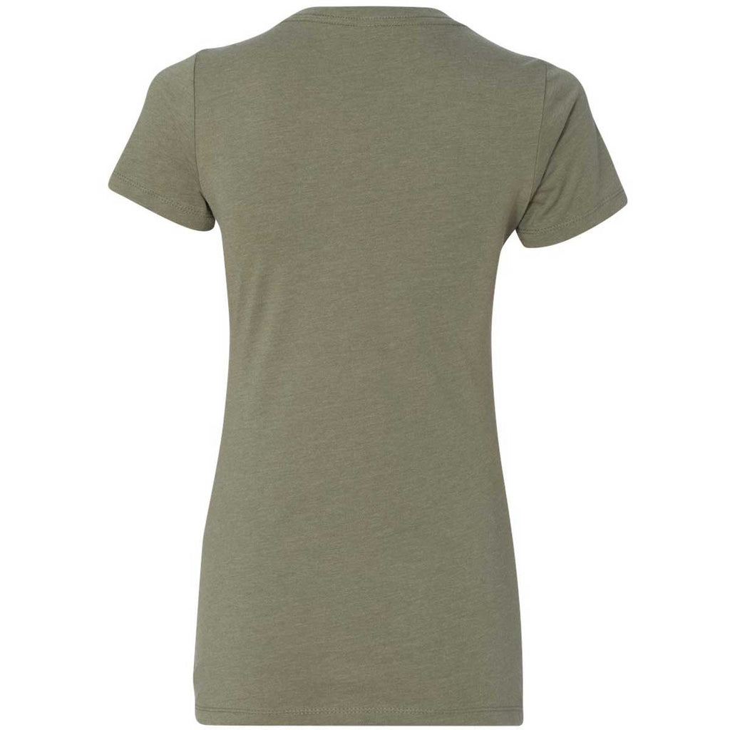 Next Level Women's Light Olive CVC Crew Tee