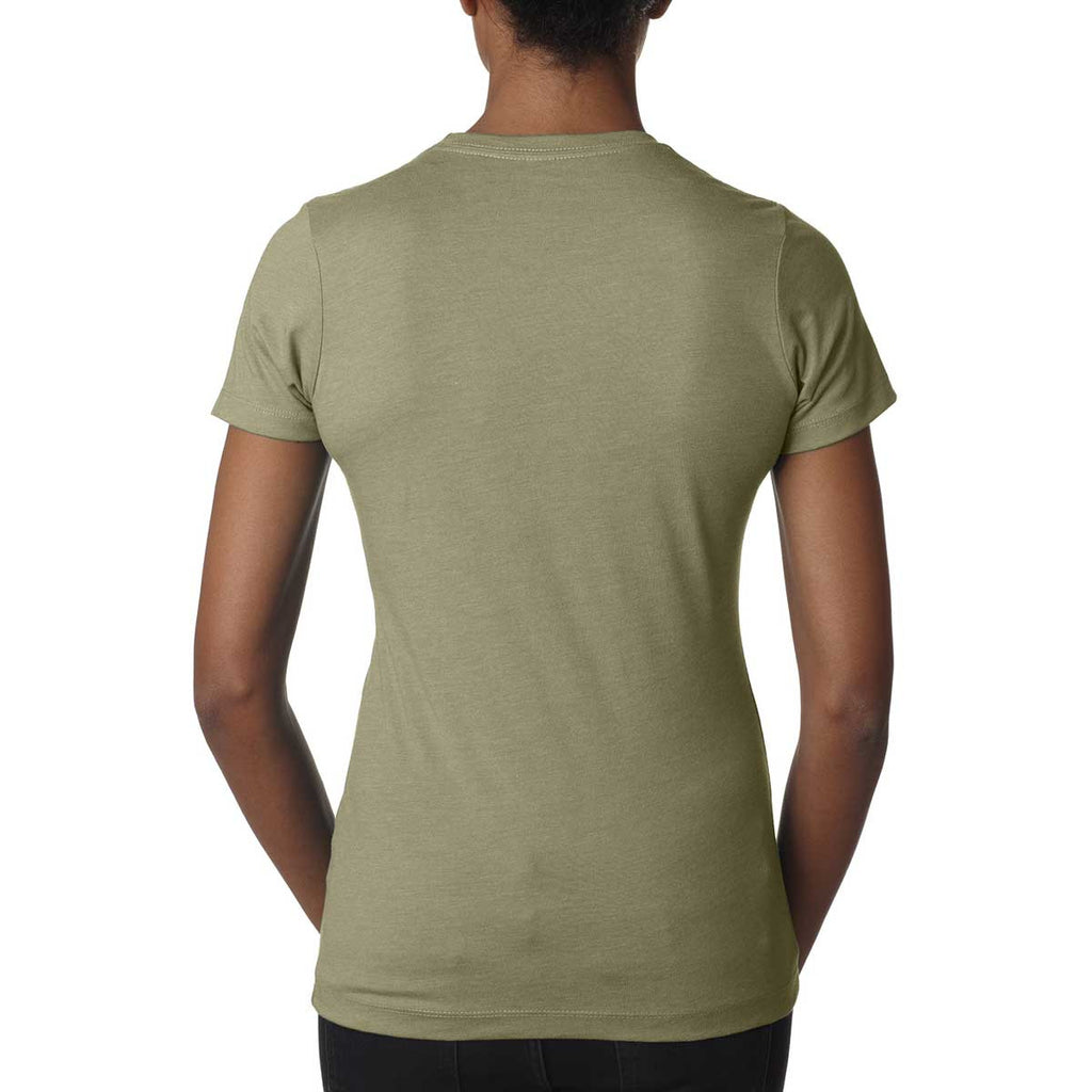 Next Level Women's Light Olive CVC Crew Tee