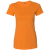 Next Level Women's Orange CVC Crew Tee