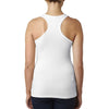 Next Level Women's White Jersey Racerback Tank