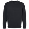 LAT Unisex Black Elevated Fleece Crewneck Sweatshirt