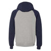 Russell Athletic Men's Oxford/Navy Dri Power Colorblock Raglan Hooded Sweatshirt