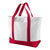 Liberty Bags White/Red Bay View Giant Zippered Boat Tote