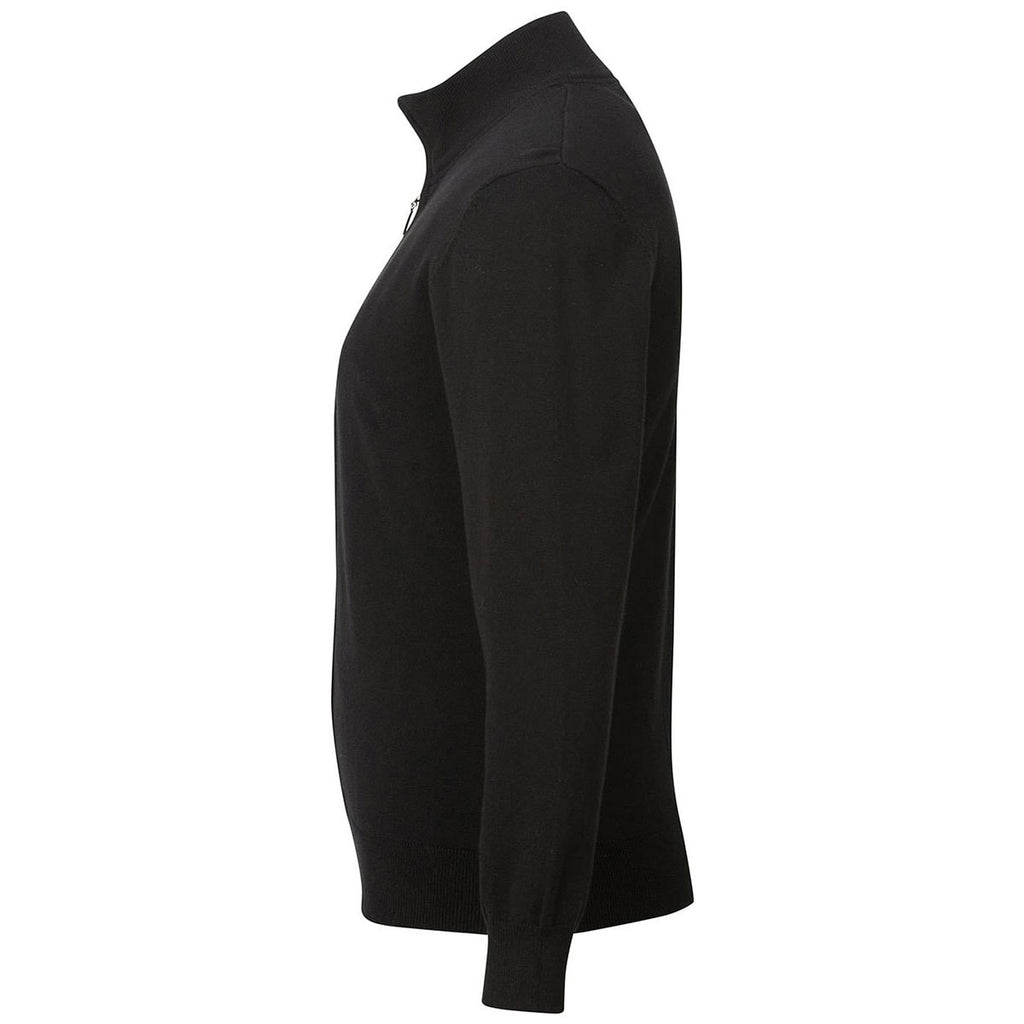 Edwards Women's Black Full-Zip Cotton Cardigan
