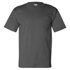 Bayside Men's Charcoal USA-Made Short Sleeve T-Shirt with Pocket