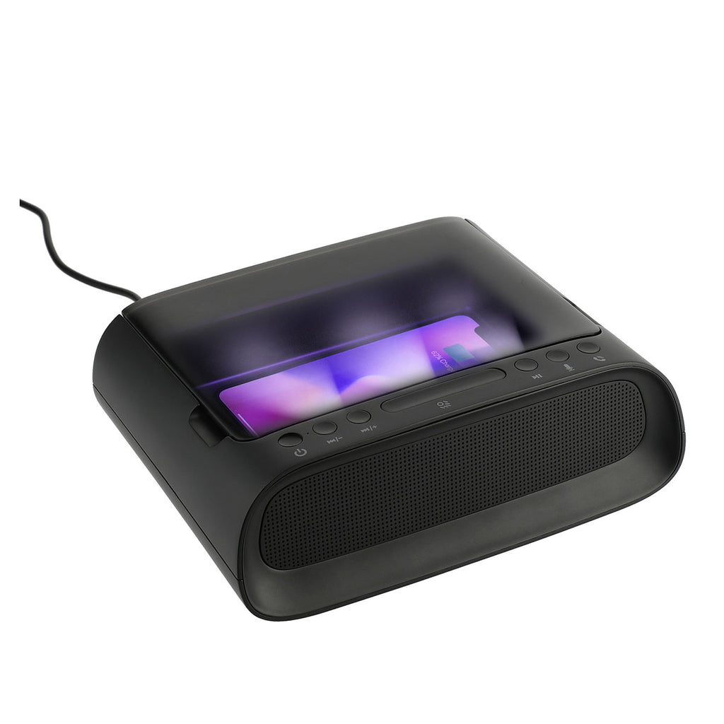 Leed's Black Desktop UV Sanitizer and Bluetooth Speaker