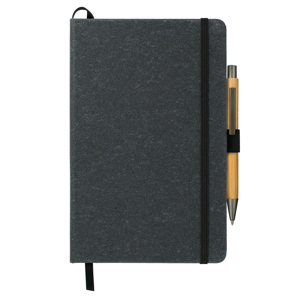 JournalBooks Black 5.5" x 8.5" Recycled Leather JournalBook Bundle Set