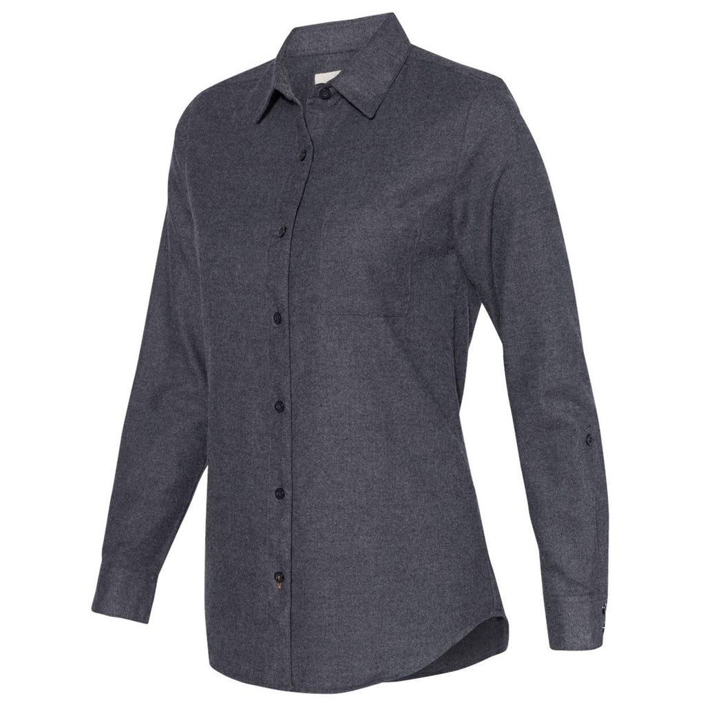 Weatherproof Women's Dark Navy Vintage Brushed Flannel Solid Women's Shirt