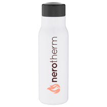 H2Go White 25 oz Stainless Steel Tread Bottle
