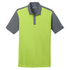 Nike Men's Chartreuse Green/Dark Grey Dri-FIT Colorblock Icon Polo