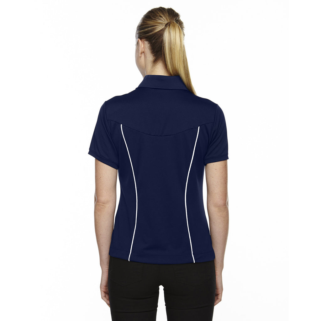 Extreme Women's Classic Navy Eperformance Tempo Recycled Polyester Performance Textured Polo