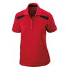 Extreme Women's Classic Red Eperformance Tempo Recycled Polyester Performance Textured Polo