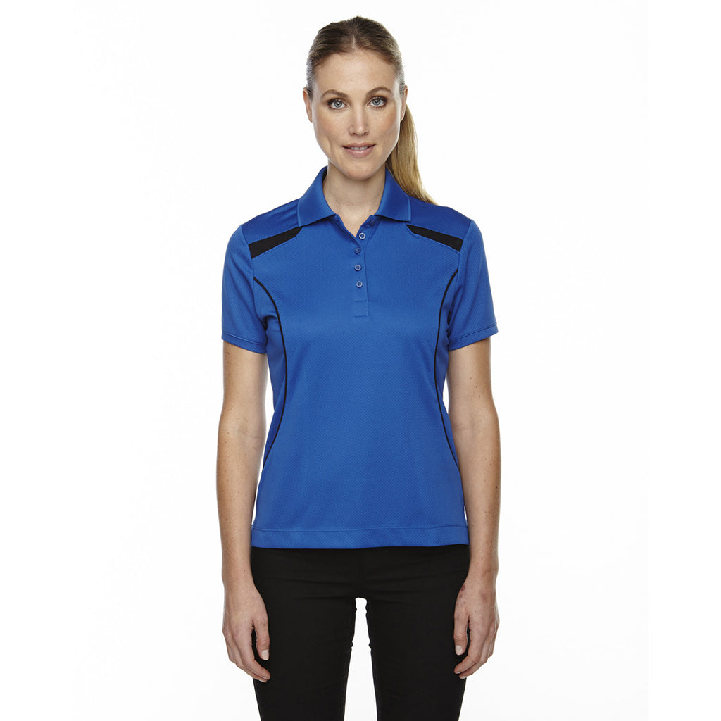 Extreme Women's Nautical Blue Eperformance Tempo Recycled Polyester Performance Textured Polo