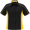 North End Women's Black/Campus Gold Fuse Colorblock Twill Shirt
