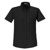 Core 365 Women's Black Optimum Short-Sleeve Twill Shirt