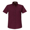 Core 365 Women's Burgundy Optimum Short-Sleeve Twill Shirt
