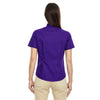 Core 365 Women's Campus Purple Optimum Short-Sleeve Twill Shirt