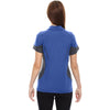 North End Women's Nautical Blue Refresh Coffee Performance Melange Jersey Polo