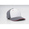 Pacific Headwear White/Cardinal/Graphite Universal M2 Performance Contrast Cap