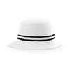 Richardson White/Black Outdoor Bucket Hat with Two Color Band