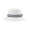 Richardson White/Navy Outdoor Bucket Hat with Two Color Band