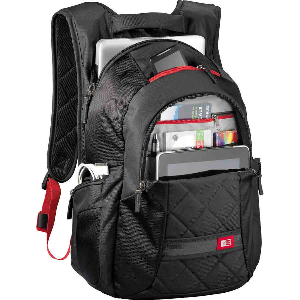 Case Logic Black Cross-Hatch 15" Computer Backpack
