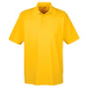 UltraClub Men's Gold Cool & Dry Mesh Pique Polo