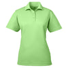 UltraClub Women's Light Green Cool & Dry Mesh Pique Polo