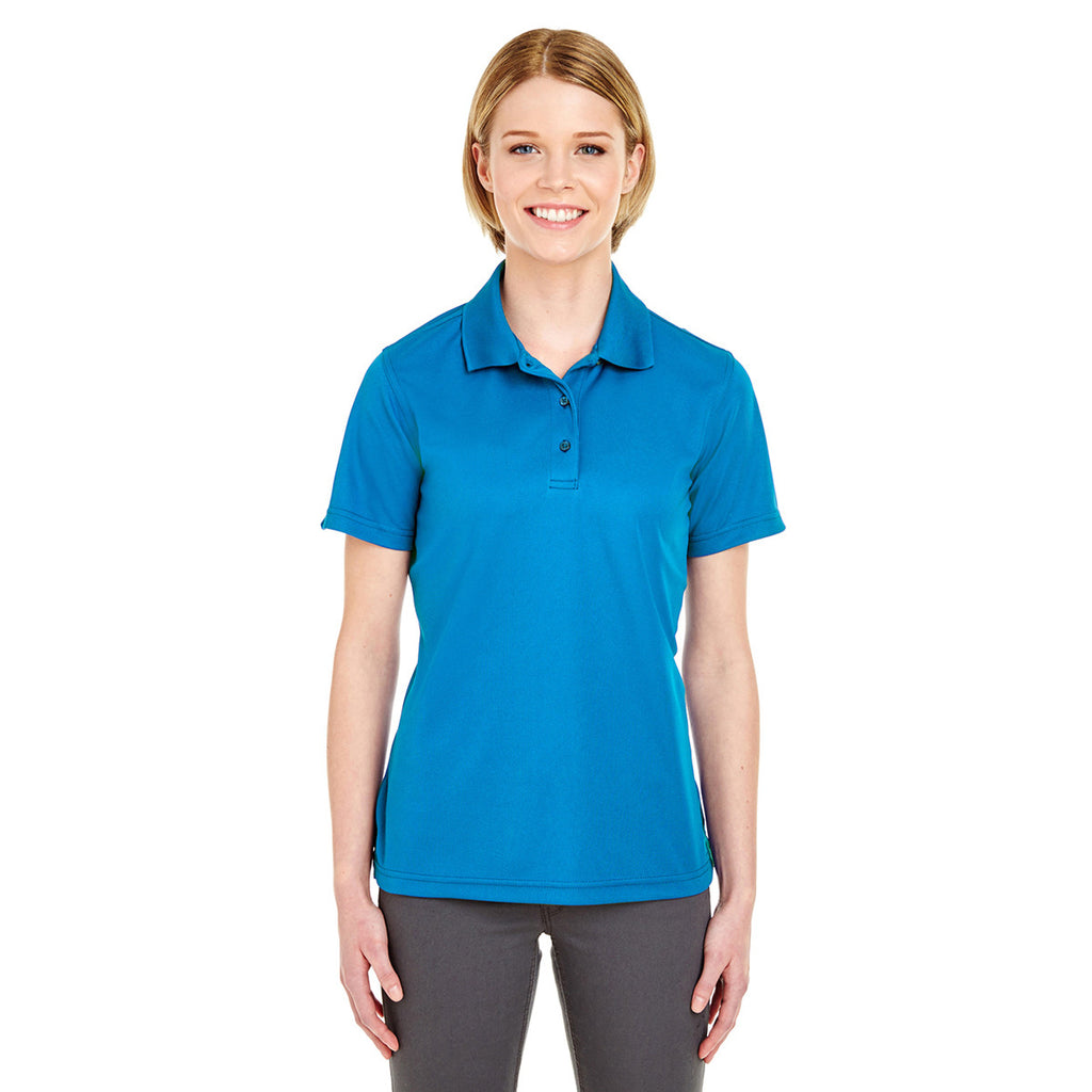 UltraClub Women's Pacific Blue Cool & Dry Mesh Pique Polo