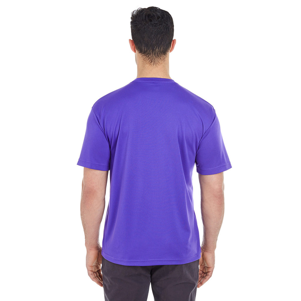 UltraClub Men's Purple Cool & Dry Sport T-Shirt
