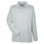 UltraClub Men's Grey Cool & Dry Sport Long-Sleeve Polo