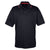 UltraClub Men's Black/Red Cool & Dry Sport Two-Tone Polo