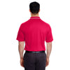 UltraClub Men's Red/White Cool & Dry Sport Two-Tone Polo