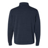 J. America Men's Navy Heather Omega Stretch Terry Quarter-Zip Pullover