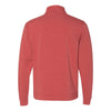 J. America Men's Red Heather Omega Stretch Terry Quarter-Zip Pullover