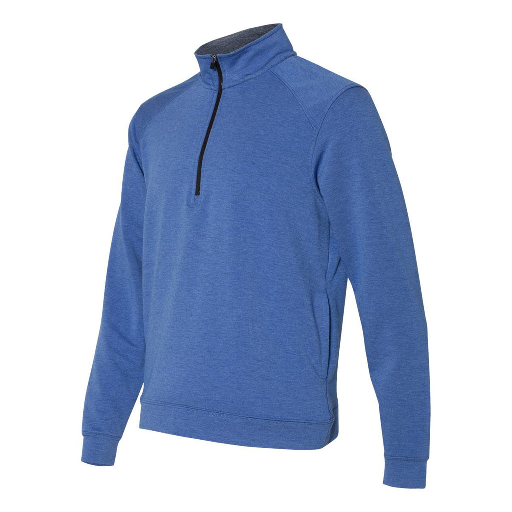 J. America Men's Royal Heather Omega Stretch Terry Quarter-Zip Pullover