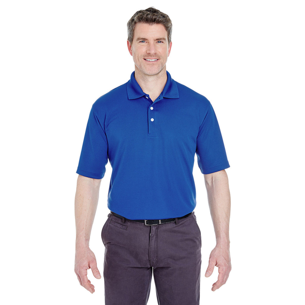 UltraClub Men's Cobalt Cool & Dry Stain-Release Performance Polo